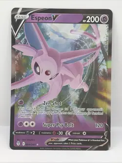 Espeon V 064/203 Holo Ultra Rare Evolving Skies Pokemon Card NM/M - Image 1