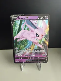 Pokemon Espeon V Holo Black Star Promo SWSH201 TCG Card Near Mint Condition - Image 1
