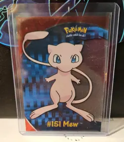 2000 TOPPS POKEMON TV ANIMATION CLEAR CARDS MEW #PC 7 EX/NM - Image 1