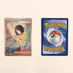 Pokemon TCG SV151 Pikachu IR & Erika’s Invitation SIR/FA 3 Card Lot NM/Mint - Image 4
