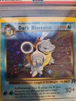 2000 Pokemon Team Rocket #3 DARK BLASTOISE HOLO 3/82 Rare Card PSA 8 "X"/Cross - Image 3