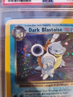 2000 Pokemon Team Rocket #3 DARK BLASTOISE HOLO 3/82 Rare Card PSA 8 "X"/Cross - Image 4
