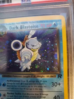 2000 Pokemon Team Rocket #3 DARK BLASTOISE HOLO 3/82 Rare Card PSA 8 "X"/Cross - Image 5