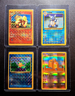 Vintage Pokemon Vending Machine Sticker Card Holo 4 Card Lot TCG Base Set Prism - Image 1