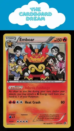 Emboar Legendary Treasures #27/113 Holo Rare LP Pokemon Card - Image 1