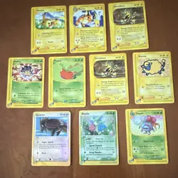 **VINTAGE POKEMON E-READER STYLE BUNDLE LOT (10 CARDS)** - Image 1