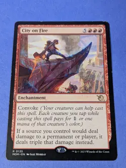 MTG Magic: March of the Machine: City on Fire #0135 Rare - LP - Image 1