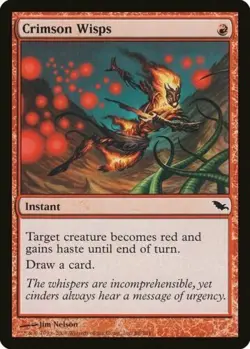 Crimson Wisps x1 Shadowmoor MTG Magic the Gathering Red Instant Card - Image 1