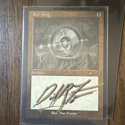 Wizards of the Coast MTG Sol Ring Artifact Card Autographed English 2022 - Image 1