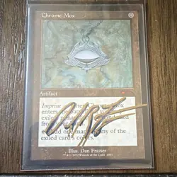 Chrome Mox Magic: The Gathering Artifact Rare Card Signed Dan Frazier 2003 - Image 1