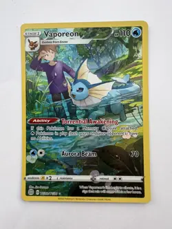Pokemon TCG Vaporeon Sword & Shield Mfg: Brilliant Stars Tg02/Tg30 Holo NM - Image 1