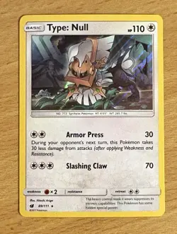 Type: Null 89/111 Holo Crimson Invasion Sun & Moon SM Pokemon NM - Image 1