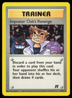 IMPOSTER OAK'S REVENGE 76/82 VINTAGE UNCOMMON TEAM ROCKET POKEMON - Image 1