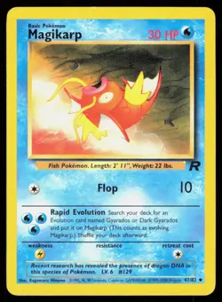 MAGIKARP 47/82 VINTAGE UNCOMMON TEAM ROCKET POKEMON - Image 1