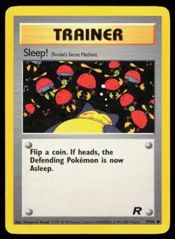 SLEEP! 79/82 VINTAGE COMMON TEAM ROCKET POKEMON - Image 1