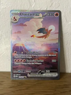 Pokemon Charizard ex 129/165 SV 151 Special Illustration Rare Holo English - Image 1