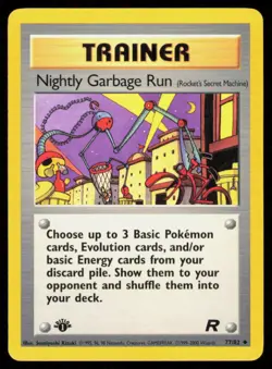 POKEMON 1ST EDITION NIGHTLY GARBAGE RUN 77/82 VINTAGE UNCOMMON TEAM ROCKET NM - Image 1