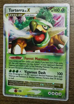 Pokemon TCG Torterra LV.X DP09 Black Star Promo Holo - 2007 Vintage - LP - Image 1