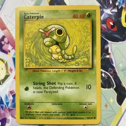 Pokemon TCG Caterpie Base Set 45/102 Regular Unlimited WOTC Vintage NM - Image 1