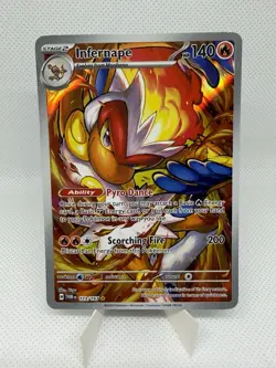 Pokemon Infernape 173/167 Twilight Masquerade Illustration Rare Full Art Holo EN - Image 1