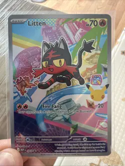 Litten My First Partner Illustration Collection Pokemon 30th - Image 1