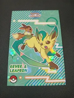 Pokemon Let's Go Eevee Database Set Peru Eevee & Leafeon Cracked Ice US Seller - Image 1