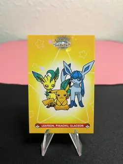 Leafeon Glaceon & Pikachu Cracked Ice Holo Pokemon Let’s Go Eevee Database - Image 1