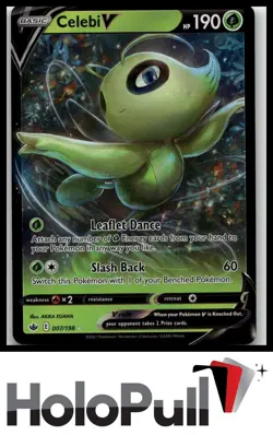 Pokemon TCG SWSH06: Chilling Reign Celebi V #007/198 Ultra Rare - Image 1