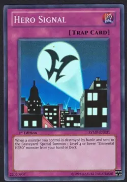Yugioh Hero Signal RYMP-EN031 Super Rare 1st Ed - VLP - Image 1