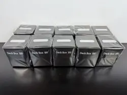 Set Of 10 Black 100+ XL Deck Boxes Magic Pokemon YuGiOh Card Storage Box - Image 2