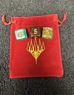 MTG MAGIC THE GATHERING LORD OF THE RINGS DICE SET WITH BAG PROMO LOTR - Image 1