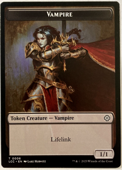 MTG Vampire 0006 Vampire Demon 0015 DOUBLE SIDED TOKEN Lost Caverns of Ixalan NM - Image 1