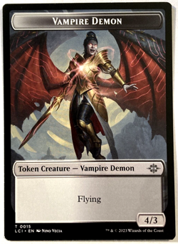 MTG Vampire 0006 Vampire Demon 0015 DOUBLE SIDED TOKEN Lost Caverns of Ixalan NM - Image 2