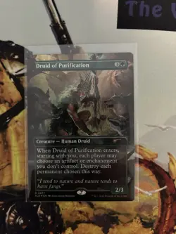 1x Druid of Purification MTG Secret Lair Drop Borderless Rare Foil NM - Image 1