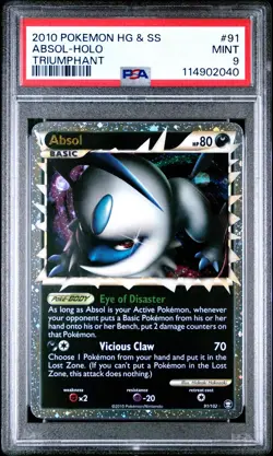 2010 POKEMON TRIUMPHANT ABSOL PRIME #91 ULTRA RARE PSA 9 MINT #114902040 - Image 1