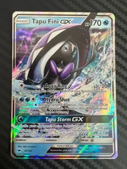 Pokemon TCG Tapu Fini GX 39/147 Burning Shadows Ultra Rare NM - Image 1