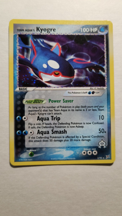 2004 Vintage Team Aqua's Kyogre 3/95- EX Team Magma vs Team Aqua Pokemon TCG- NM - Image 1
