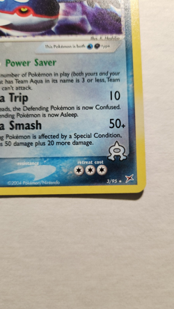 2004 Vintage Team Aqua's Kyogre 3/95- EX Team Magma vs Team Aqua Pokemon TCG- NM - Image 3