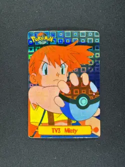 topps Pokemon TV Animation Series 1 Vending Sticker Prism RARE TV3 Misty - Image 1