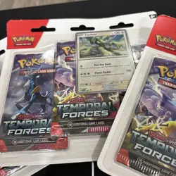 LOT OF 3 Pokemon Temporal Forces 3-Pack Blister Cleffa Scarlet Violet TCG NEW - Image 1