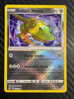 Pokemon TCG Radiant Steelix 124/196 Lost Origin Ultra Rare Holo NM - Image 1