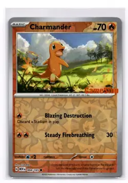 Charmander - (GameStop Exclusive) - Pokemon NM 004/165 - Image 1