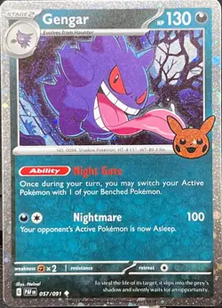 Pokemon TCG Halloween Trick Or Trade 2024 Gengar #57/91 Cosmos Uncommon - Image 1