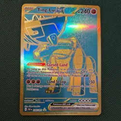 Pokemon TCG Scarlet & Violet Paldean Fates 244/091 Ting-Lu ex Hyper Rare Gold - Image 1