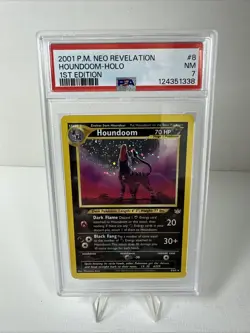 Pokemon Houndoom Neo Revelation 1st Edition Holo Rare #8 PSA 7 - Image 1