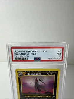 Pokemon Houndoom Neo Revelation 1st Edition Holo Rare #8 PSA 7 - Image 2