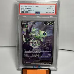 2021 POKEMON FUSION STRIKE #245 CELEBI V FA PSA 10 - Image 1