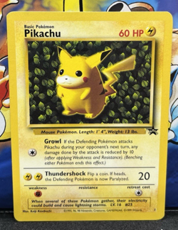 Pikachu Black Star #1 League Promo WOTC Pokemon Card LP Vintage - Image 1