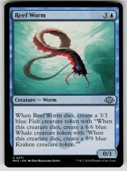 Reef Worm Uncommon Modern Horizons 3 271 MTG Near Mint 2024 - Image 1