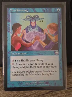 MTG Soothsaying LP Light Play Mercadian Masques - Image 1